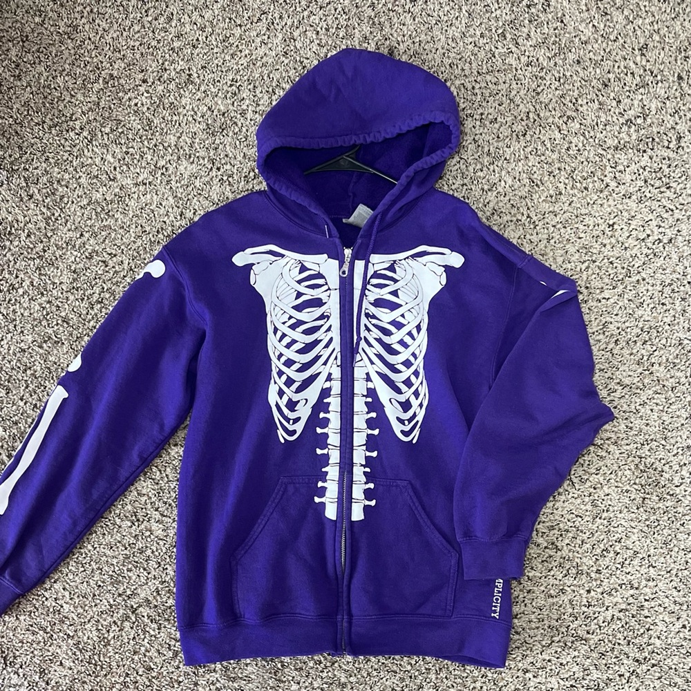 Purple Skeleton Zip-Up